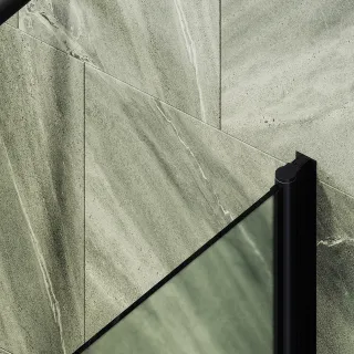 Шторка на ванну MaybahGlass MGV-610-6 50см чёрный